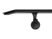 Hand-Forged Modern Handrail - 1 3/4'' Wrought Iron Handrail with Molding Cap, Angled Elbow and Flat Black Finish