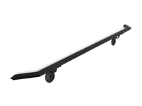 Hand-Forged Modern Handrail - 1 3/4'' Wrought Iron Handrail with Molding Cap, Angled Elbow and Flat Black Finish