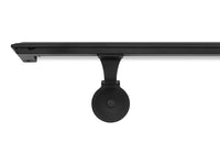 Hand-Forged Modern Handrail - 1 3/4'' Wrought Iron Handrail with Molding Cap and Flat Black Finish