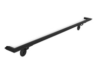 Hand-Forged Modern Handrail - 1 3/4'' Wrought Iron Handrail with Molding Cap and Flat Black Finish