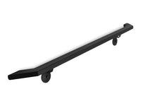 Modern Wrought Iron Handrail - Custom Made, 2'' x 1'' Angled Elbow Model with Flat Black Finish