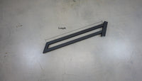 Modern Metal Handrail for Stairs - Custom Made 1.5'' x 1.5'' Wrought Iron Handrail with Flat Black Finish, Model 1