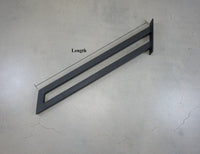 Modern Metal Handrail for Stairs - Custom Made 1.5'' x 1.5'' Wrought Iron Handrail with Flat Black Finish, Model 3